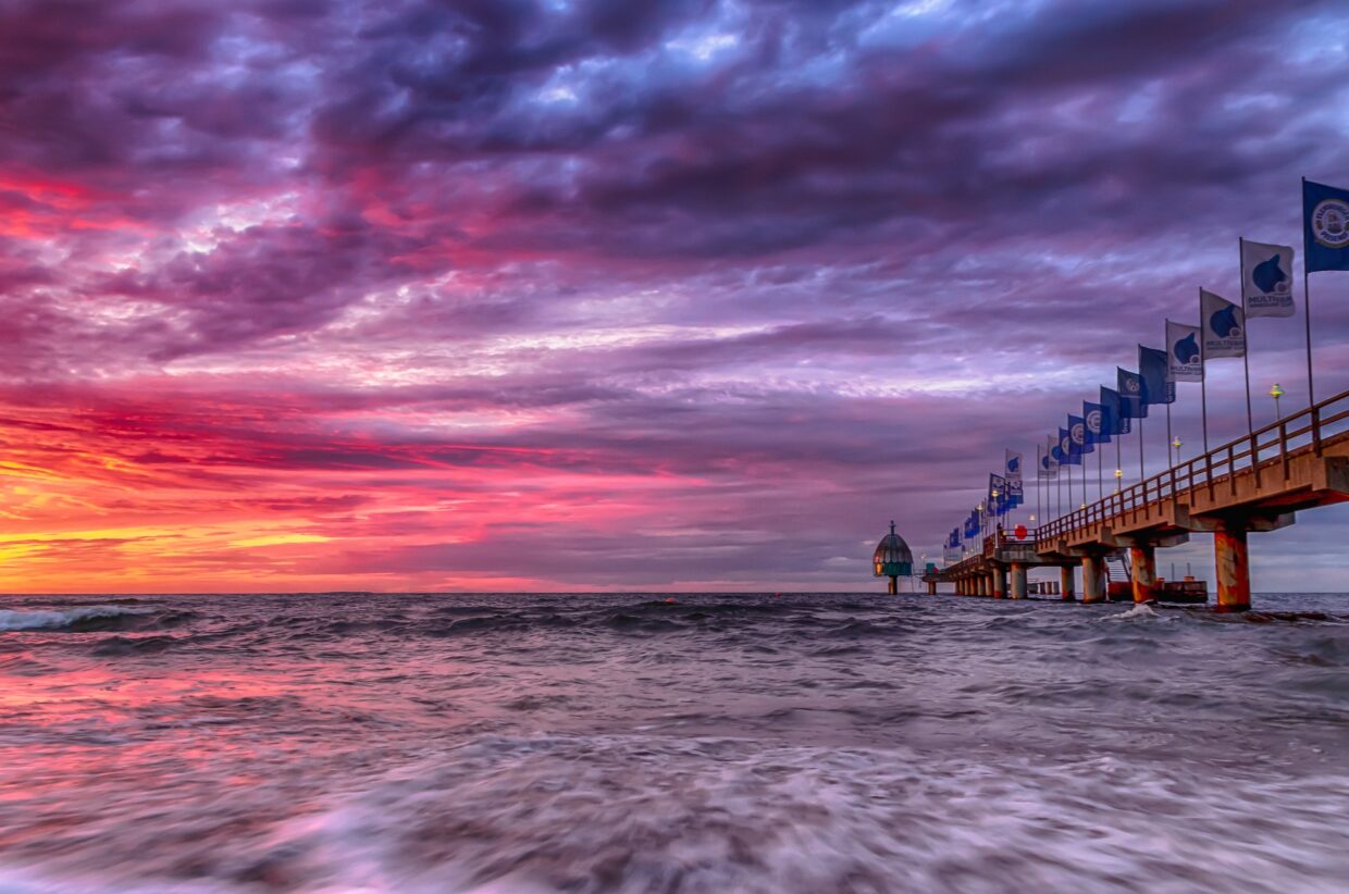 Sonnenuntergang an der Ostsee - Urlaub auf Usedom